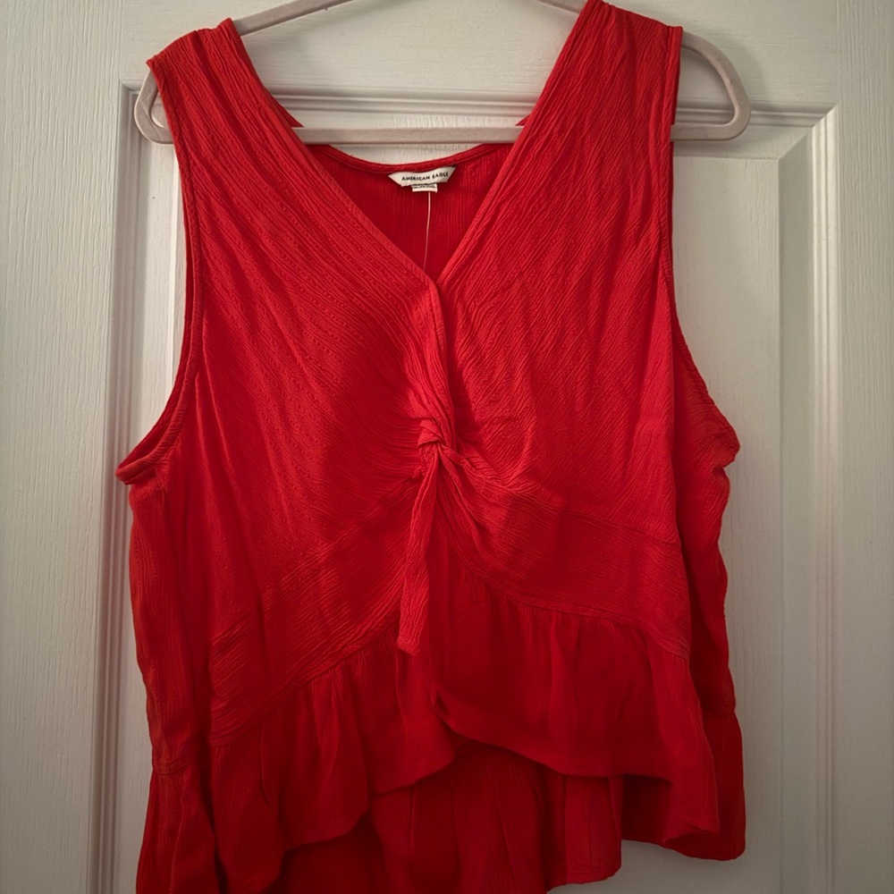 Red Sleeveless Top
